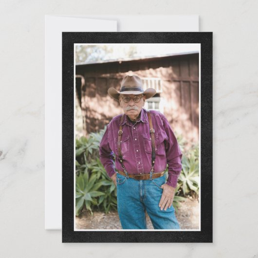 Invitation Man Myth Legend Black Surprise 80th Birthday Photo (Dos)