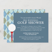 Invitation Man shower Golf journée pré-mariage événement (Devant / Derrière)