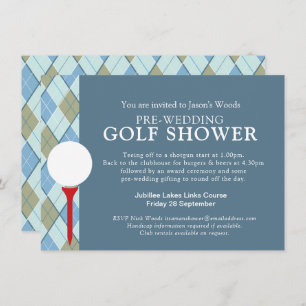 Invitation Man shower Golf journée pré-mariage événement