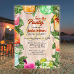 Invitation Man Summer Jardin Cocktail 60th Birthday Party<br><div class="desc">Tropical Paradise 60e anniversaire Invitation : Célébrez le voyage de votre être cher dans une nouvelle décennie avec notre magnifique carte d'invitation à thème tropical. Dotée d'une bordure fantaisiste de verres à cocktails d'aquarelle et de feuilles tropicaux luxuriants, cette carte donne un ton festif avec "Join the Party" dans un...</div>