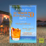 Invitation Man Summer Ocean Cocktail 50th Birthday Party<br><div class="desc">Toast à un nouveau départ : la fête de la retraite masculine! Vous cherchez à organiser une fête spectaculaire pour les hommes à l’occasion du 50e anniversaire de la fête? Notre invitation estivale et cocktails est votre choix parfait ! Avec un design photo époustouflant d'une vue sur l'océan, d'un palmier...</div>