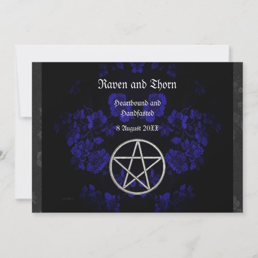 Invitation Manche Eternal/Mariage Pentacle Blue Ste (Devant)