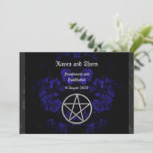 Invitation Manche Eternal/Mariage Pentacle Blue Ste (Debout devant)