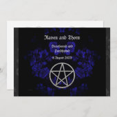 Invitation Manche Eternal/Mariage Pentacle Blue Ste (Devant / Derrière)