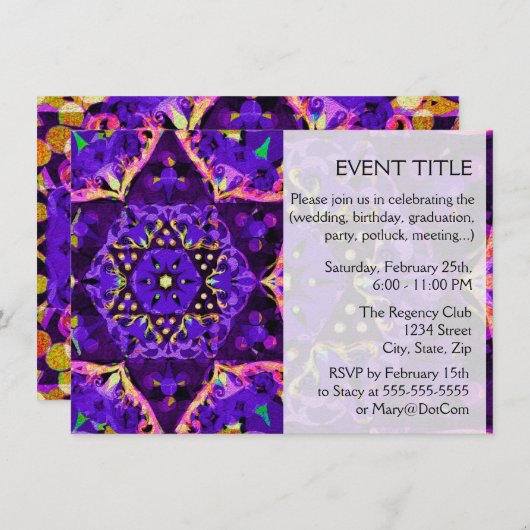 Invitation Mandala (Devant / Derrière)