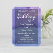 Invitation Mandala aquarelle violette "Le Mariage De" (Debout devant)