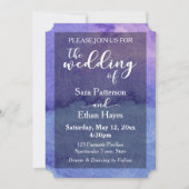Invitation Mandala aquarelle violette "Le Mariage De" (Devant)