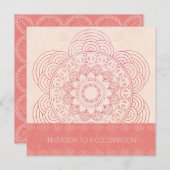 Invitation Mandala Boho Chic 60e anniversaire (Devant / Derrière)