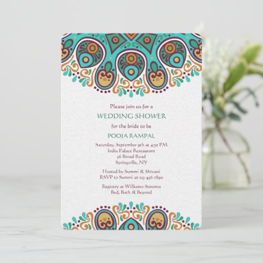 Invitation Mandala Borders (Debout devant)