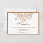 Invitation Mandala Brown Boho Indian Modern Vintage Wedding (Devant)