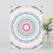 Invitation mandala coloré (Debout devant)