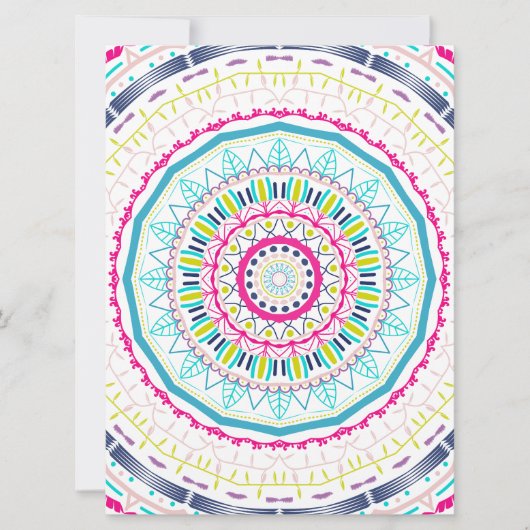 Invitation mandala coloré (Devant)