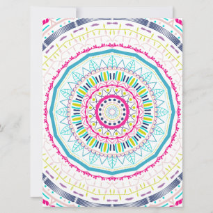 Invitation mandala coloré