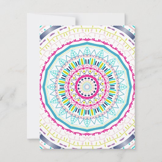 Invitation mandala coloré (Devant)