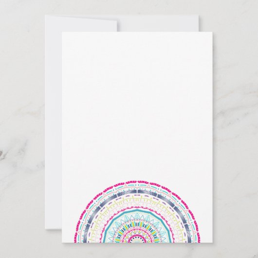 Invitation mandala coloré (Devant)