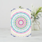Invitation mandala coloré (Debout devant)