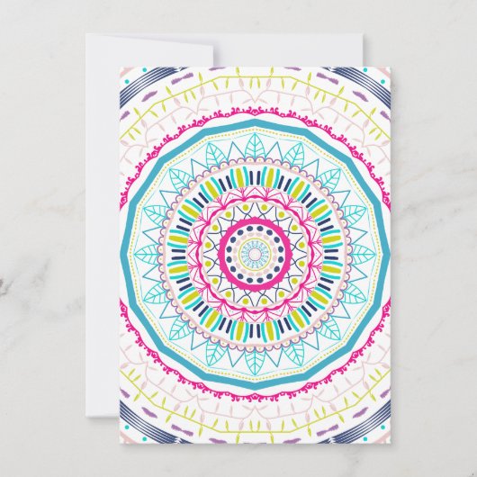 Invitation mandala coloré (Devant)