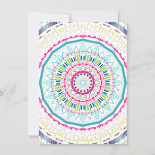Invitation mandala coloré
