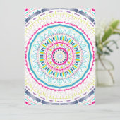 Invitation mandala coloré (Debout devant)