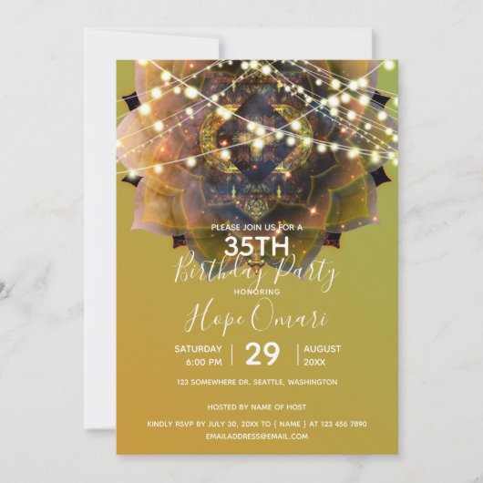 Invitation Mandala de l'âme gitane (Devant)