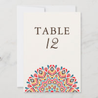 Mandala de mariage moderne ethnique floral numéro