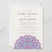 Invitation Mandala de mariage ordonné de joyau persan Douche (Devant)