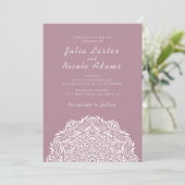 Invitation Mandala de mariage ordonné par l'arche de la perle (Debout devant)