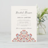 Invitation Mandala de mariage vibrant floral delight (Debout devant)