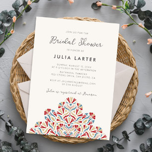 Invitation Mandala de mariage vibrant floral delight