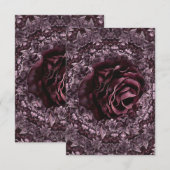 Invitation Mandala de rose  (Devant / Derrière)