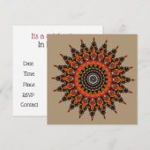 Invitation Mandala décoratif (Devant / Derrière)