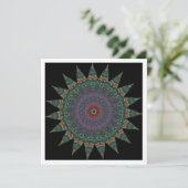 Invitation  Mandala décoratif  (Debout devant)