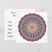 Invitation  Mandala décoratif  (Devant / Derrière)