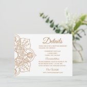 Invitation Mandala Détails du Mariage Boho Brown Indian Moder (Debout devant)