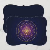 Invitation Mandala Doré Céleste — Équilibre dans l'Infini (Devant / Derrière)