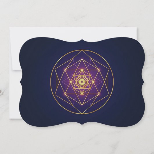 Invitation Mandala Doré Céleste — Équilibre dans l'Infini (Devant)