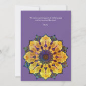 Invitation Mandala doré | Mandala de méditation moderne, Viol (Dos)