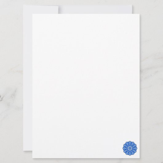 Invitation Mandala en bleu (Dos)