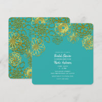 Mandala Floral Doré pour Mariage et Fiançailles