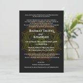 Invitation Mandala Floral Pour Mariage Islamique (Debout devant)