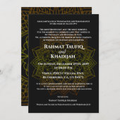 Invitation Mandala Floral Pour Mariage Islamique (Devant / Derrière)