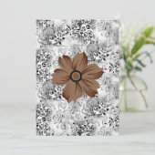 Invitation Mandala Flower Art | Earthy Floral Design (Debout devant)