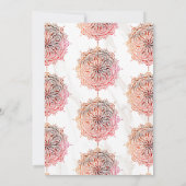 Invitation Mandala Mehndi Henna Party Rouge Marbre (Dos)