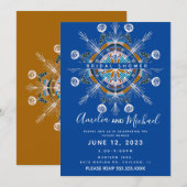 Invitation Mandala Moderne Dessiné à la Main Art Boho Enterre (Devant / Derrière)