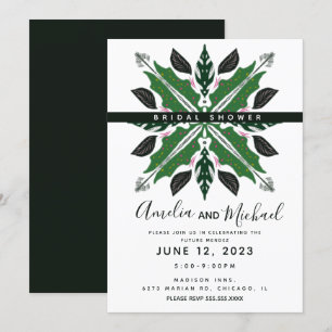 Invitation Mandala Moderne Fait Main Floral Baby Shower de Ma
