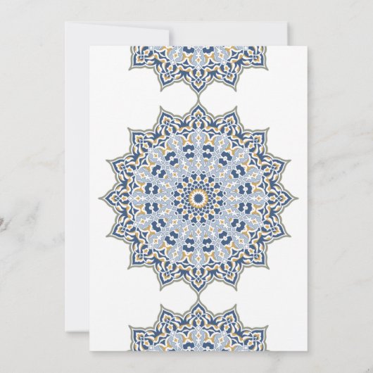 Invitation Mandala noir et or (Dos)