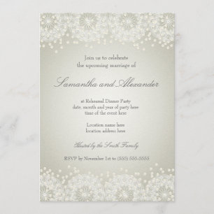 Invitation Mandala & Pearls Répétition du diner de mariage