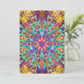 Invitation Mandala Psychedelic Trippy Hippie Color Splash (Debout devant)