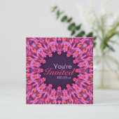 Invitation Mandala rose (Debout devant)