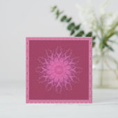 Invitation Mandala rose de fileur (Debout devant)